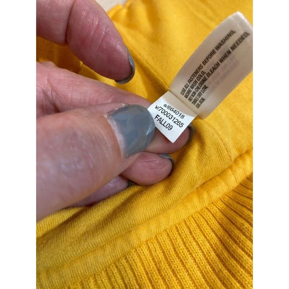 Vintage 2009 Baby Gap Utility Vest Sz‎ 0-6 Month Yellow Full Zip Up Pockets